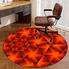 Drum Rug Round Gaming Office Chair Mat, Floor Protection Mat for Office Chair, Fabric Office Floor Mat, Floor Protection Mat for Hard Floors Non-Slip Silent-J||80CM