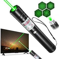 [Professional] Rechargeable Green Laser Pointer High Power Green Beam Laser Light Long Distance Range for TV/LED/LCD Screens Tactical Flashlights Presentation Office/Outdoors/Astronomic [001]