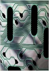 3dRose 15x22 Hand Towel - Black n Green Electronic Circuits Contemporary