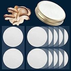 Membrane Filter Sticker 82 mm 0.2 um Strong Adhersive Filter Disc for Mushroom Cultivation (82 mm,12 pcs)