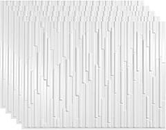 FASÄDE Skyline Decorative Vinyl 18in x 24in Backsplash Panel in Gloss White (5 Pack)