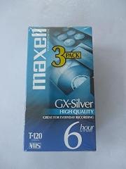 Maxell GX-Silver VHS Video Tape, Three-Pack