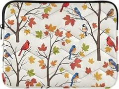 Autumn Tree Branches Leaves Laptop Sleeve Laptop Sleeve Portable Electronic Device Cover Medium