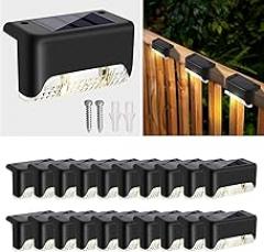 Fence Lights Solar Powered, Outdoor Waterproof Tiny Led Step Lights in White Used Outside for Deck, Stairs, Patio Fence, Garden-20 Pack