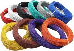 Electronic Wire 32 30 28 26 AWG Flexible Cable PVC Insulated Tin-plated Copper Environmental LED Line(White,5 METERS_30AWG)