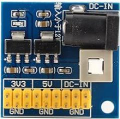 DC-DC Power Step-Down Module, 12V to 3.3V/5V/12V, Multiple Input/Output Pins, Electronic Components