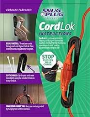 S Hook - CordLok – Universal Cord Lock Clip Keeps Cords Secure, Prevents Unplugging, Stops Loose Connections – Ideal for Appliances, Power Tools, Outdoor Equipment & Electronics (2-Pack)