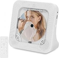 Portable CD Players for Home with Speakers and Remote: Kpop Bluetooth CD Player with Sleep Timer - Small Desktop CD Boombox with USB/MP3/AUX/FM Radio - LCD Screen/Headphone Jack/Gift/DC Power