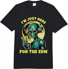 EDM Electronic Music DJ Rave Alien Designs EDM Electronic Music DJ Funny Rave Alien Men Women Comfort Colors Adult Heavyweight T-Shirt