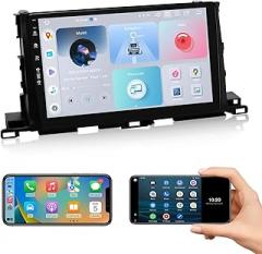 Car Radio Unit X12 10.2 Inch for Toyota Highlander 2015-2019 Wireless Carplay Android Auto 1280 x 720 QLED, Touchscreen, Stereo, WiFi, 4G LTE, GPS Navigation 4G