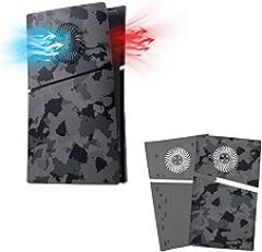 Mcbazel PS5 Slim Front Plate Replacement Hard Side Panel Durable ABS Protective Replacement Cover with Cooling Ventilation Accessories Digital Edition -Camouflage, p5-050227
