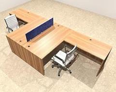 Two Person Modern Accoustic Divider Office Workstation Desk Set, OT-SUL-FPRB25