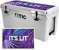 MightySkins (Cooler Not Included) Skin Compatible with RTIC 65 Cooler Lid (2017 Model) - Its Lit | Protective, Durable, and Unique Vinyl Decal wrap Cover | Easy to Apply | Made in The USA