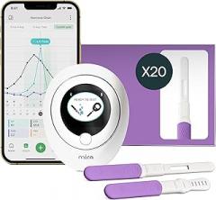 Mira Max Fertility Monitor & Ovulation Test Kit for Women, at-Home Hormone Tracker for LH, PdG & E3G, Digital Hormone Analyzer with 20 Test Wands, 7× More Accurate Than Other Fertility Trackers