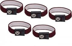 MECCANIXITY ESD Anti Static Wrist Strap, 3.5 Inch 5Pcs Adjustable Antistatic Bracelet White Yarn for Computer Electronics Repair Red