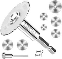 7PCS Rotary Drill Saw Blades,with 1PCS 1/4