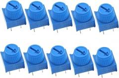 10Pcs Breadboard Trim Potentiometer Kit with Knob Resistors for Easy Operation Compatible with Electronic Circuit Boards and Devices