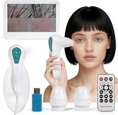 12-Inch Large-Screen Skin & Scalp Analysis Camera with 50X/200X Lenses, 4-Split View & 16GB USB – HD Microscope Visual Tool for Salon, Head Spa, and Home Hair Care