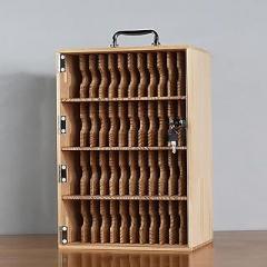 Wooden Floor-Standing Mobile Phone Storage Cabinet Suitable for Classrooms and Offices(48 ​​Slots)