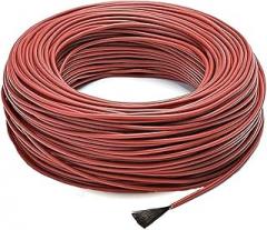 Pipe House Warm Floor Heating Cable, 50m 12K 33ohm/m, Silicone Rubber Carbon Fiber Heating Wire Soil Electronics