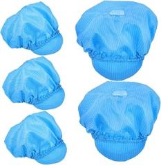 Abaodam 5pcs Blue Static Work Hats Breathable Lightweight Cleanroom Caps for Electronics Factory Food Industry Workshop Use
