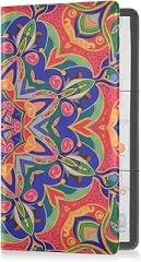 Car Registration and Insurance Holder Vibrant Mandala Pattern Registration Insurance Card Holder PU Leather Glove Box Organizer Makes Your Documents In