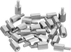 PATIKIL M2x6mm+4mm Male-Female Hex Standoff, 25 Pack Stainless Steel PCB Standoffs Screws for Motherboards, Computer Cases, Circuit Boards, Electronics