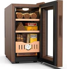 26L Large Capacity Electronic Thermostatic Cabinet (200 Count) - with Cooling and Heating Temperature Control, with Digital Hygrometer, Smart LED Screen, Cedar Wood Shelves
