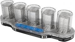 Glow Tubes Analog Clock, RGB Full Color Clock, DC 5V 1A 2W LED Glow Tube Clock Simulation, Decoration Electronic Glow Clock for Decorating Under Computer Monitor