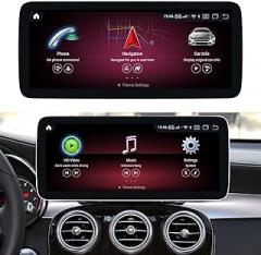 Android 12.3inch HD1920 Screen Upgrade Display Monitor 4G LTE Multimedia Player GPS Navigation for Mercedes Benz C GLC Class (2014-2018) W205 NTG5