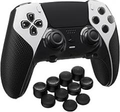 PlayVital Controller Grips + Ergonomic Thumbstick Grips for ps5 Egde Controller
