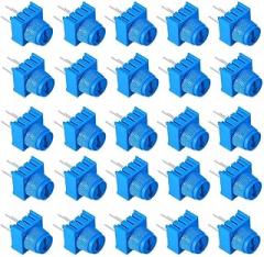 Adjustable Resistor Set Features Various Resistance Levels (1K 100k) in a Pack of 20 for Electronics Work (10K)