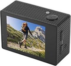 Zunate 4K Cycling Camera with 2.0 Inch Display, Rainproof Wide Angle Sports Cam with Electronic Stabilization and Handlebar Mount for Outdoor Riding Footage