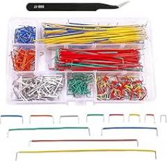U-Shape Breadboard Jumper Wires kit,14 Vaules 560Pcs 2-125mm Solderless Flexible Breadboard Connecting Line Cables