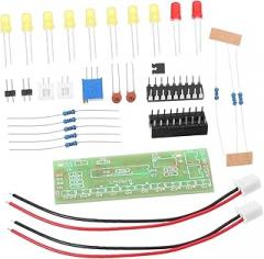 1Set Audio Level Indicator DIY Kit Solder Practice Electronics Project for Teaching and Skill Enhancement Portable Soldering Kit for Intermediate Electronic Audio Level Indicator Assembly