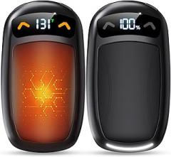 Rechargeable Hand Warmer 2Pack, AI Chips Electric Hand Warmers with LED Display, 3 Temps Portable Magnetic Handwarmers, Pocket-Sized Electronic Hand Warmers for Man, Women, Camping, Hunting, Christmas