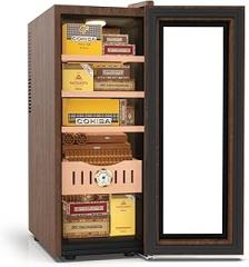 35L Large Capacity Electronic Thermostatic Cabinet (250 Count) - with Cooling and Heating Temperature Control, with Digital Hygrometer, Smart LED Screen, Cedar Wood Shelves