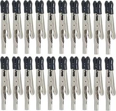 20PCS Single Handle Crocodile Clips Metal Small Current Clips for Soldering Tool Connection Battery Wiring Circuit Testing Electronic Repair Model Assembly and Light String Fixing