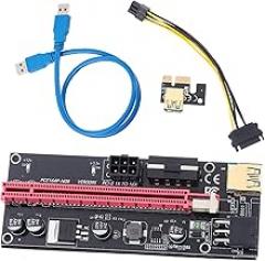 Pcie Riser Card to Adapter with USB Data Cable Stable Power Supply Compatible with Various Systems Graphics Card Extension for Gaming and Mining