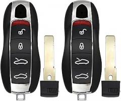 2X New Replacement Proxy Key Fob Remote Shell / CASE Compatible with & Fit for Porsche Vehicles - MPN KR55WK50138-07 (NO Electronics or Chip Inside)