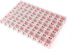 Storage Boxes,Pack of 50 Sturdy ABS Component Organizers Boxes with Clear Lids for Electronic Parts Storage