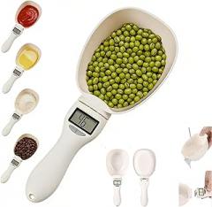 Electronic Measuring Spoon, Digital Kitchen Spoons Scale, Adjustable Digital Measuring Spoons with Conversion, Food Measuring Scoop Scales, Household Weighing Scoop for Kitchen and Dog Cat Food