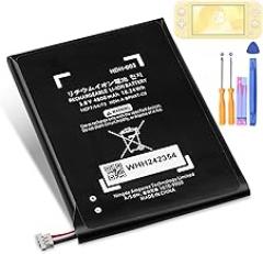 for Nintendo Switch Lite Battery Replacement: HDH-003 HDH003 HDH-001 Battery for Nintendo Switch Lite Game Console Upgrade Lithium Batteries with with Repair Tools 4800mAh