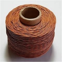 0.7mm Waterproof Linen Wax Thread 100m/roll Leather Sewing Handmade Accessories DIY (Color : Orange Brown)