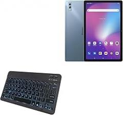 BoxWave Keyboard Compatible with Blackview Tab 11 SE - SlimKeys Bluetooth Keyboard - with Backlight, Portable Slim LED 7 Colors - Jet Black
