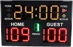 11 Digit LED Electronic Basketball Scoreboard with Multiple Modes for Game Training Basketball Wrestling Volleyball Indoor Use