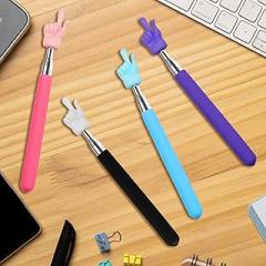 4 Pcs Telescopic Teachers Pointer, Extendable Hand Pointer Finger Pointer Stick, Retractable Classroom Pointer for School Teacher Supplies (Black Pink Blue Purple)