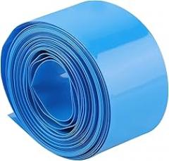 PVC Heat Shrink Tubing Wrap 30 mm Flat Width 18.5 mm Diameter 5 m Length Thin Wall Insulation Sleeve Compatible with and 18500 Batteries for Industrial Electronic Component