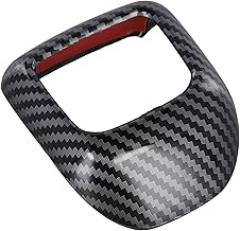 Enhance the Interior of Your For Nissan For Rogue 2021 2024 with Carbon Fiber Look Gear Shift Knob Cover Trim