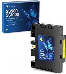 2026 3.09 Sublimation Ink Cartridge Compatible with Sawgrass SG500 SG1000 Printer All Versions | No Grid Lines Guaranteed | High-Viscosity Gel & High-PerformanceInk | Long-Lasting(1 Pack, Yellow)
